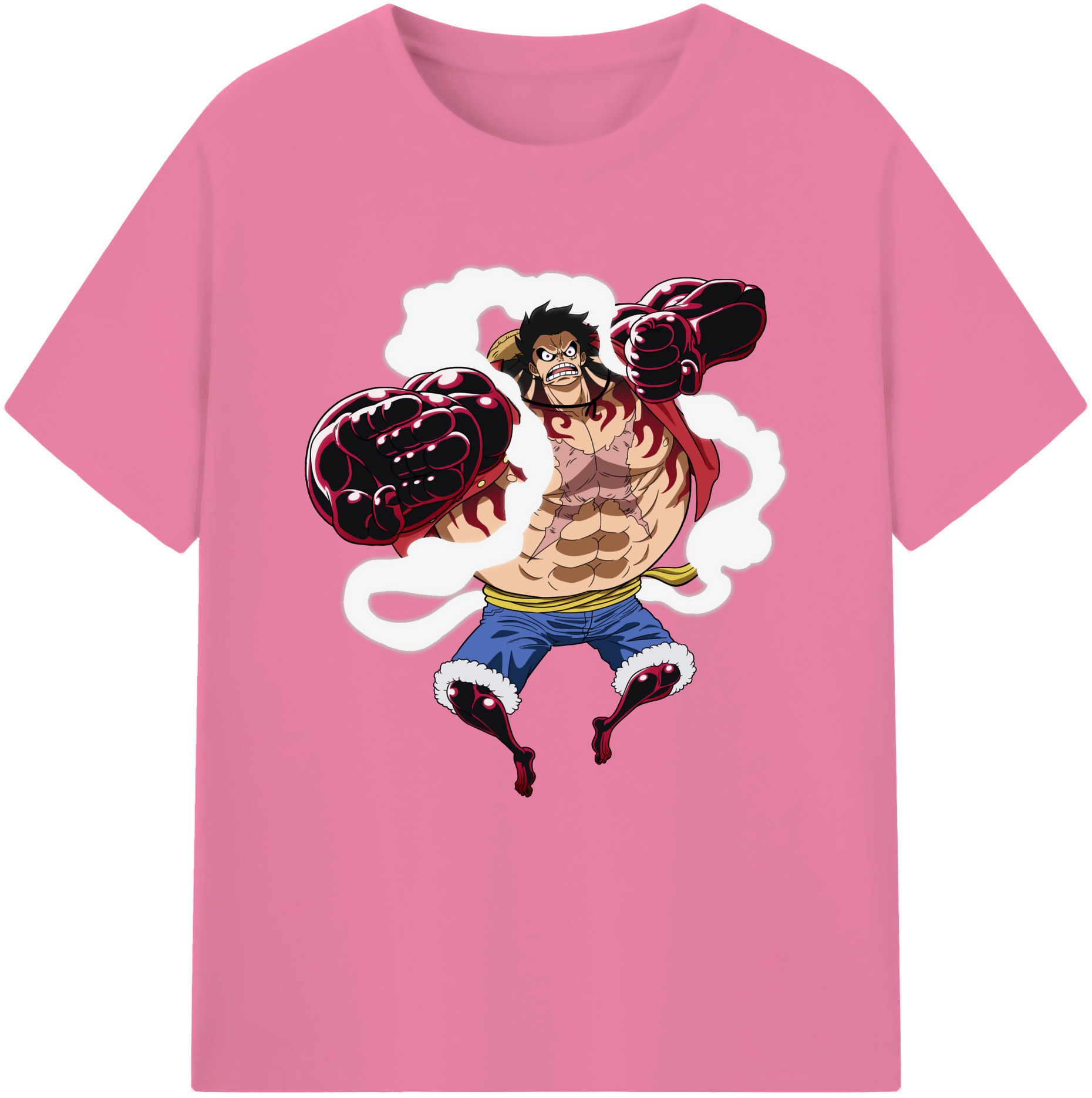 ワンピース モンキー・D・ルフィ ONE PIECE Monkey D. Luffy 綿100％半袖Tシャツ（フロントプリント）